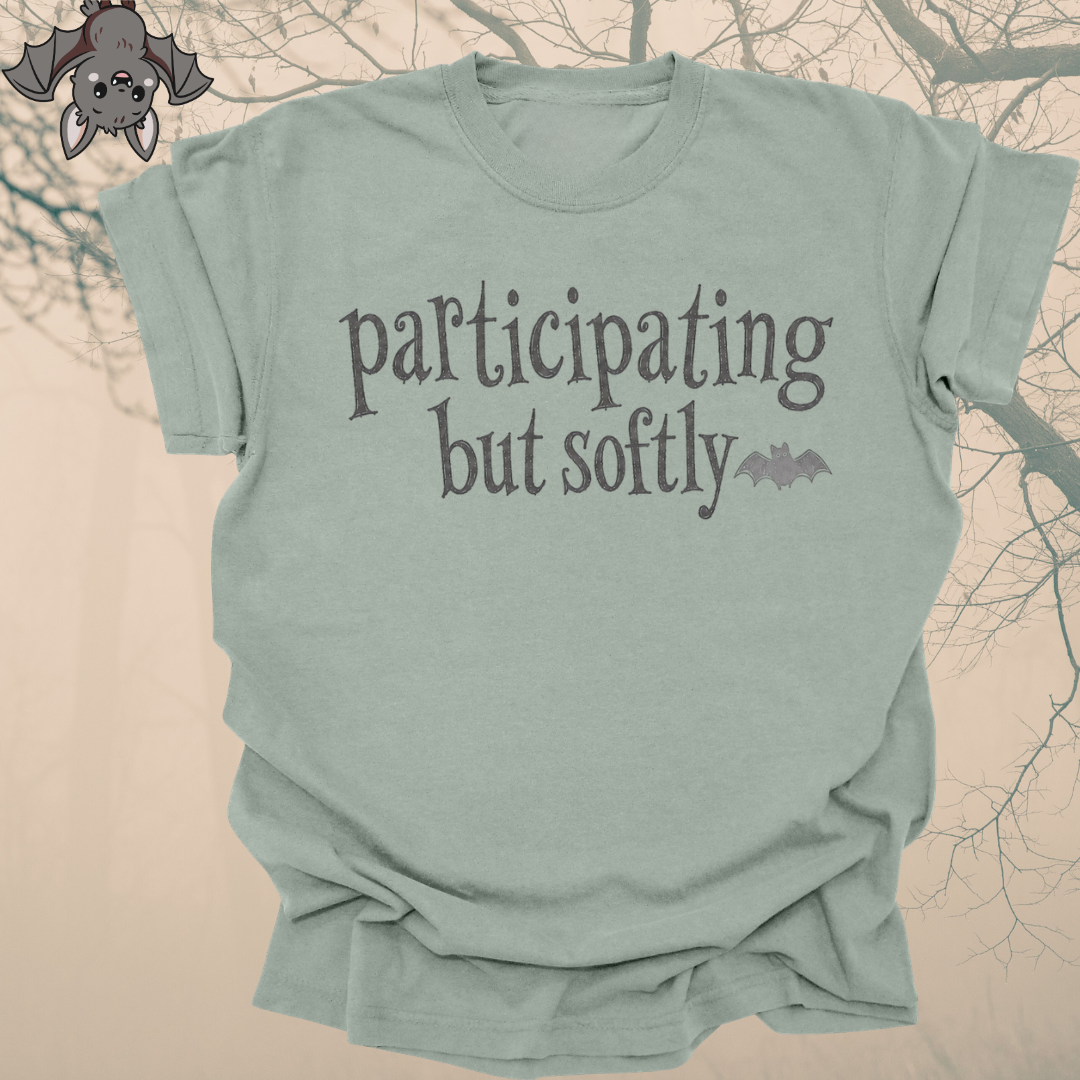 participating but softly.