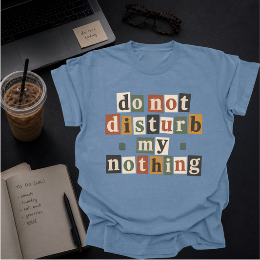 do not disturb my nothing.