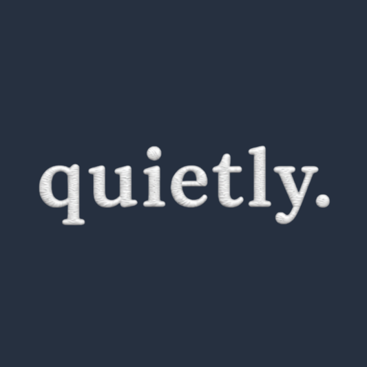 "quietly" embroidery artwork, Soft Rebellion