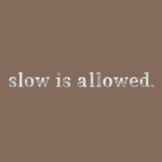 "slow is allowed" embroidery artwork, Soft Rebellion