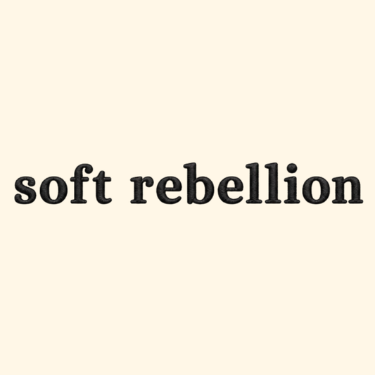 Soft Rebellion left-chest embroidery artwork