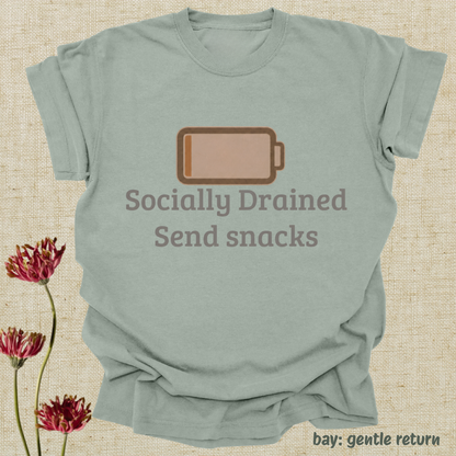 socially drained sends snacks.