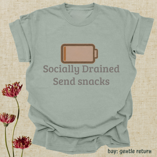 socially drained sends snacks.