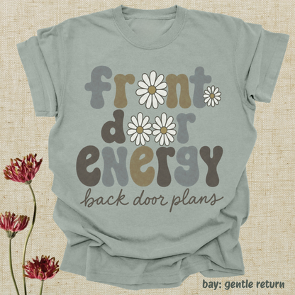 front door energy, back door plans.