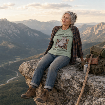 miles don't count if you nap at the summit. hike your own hike.