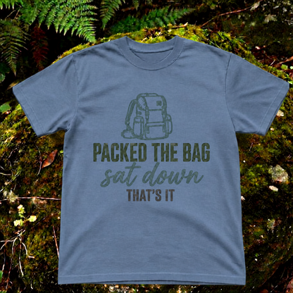 packed the bag, sat down. that's it.