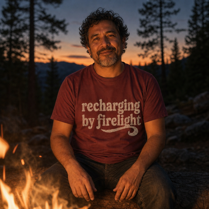 recharging by firelight