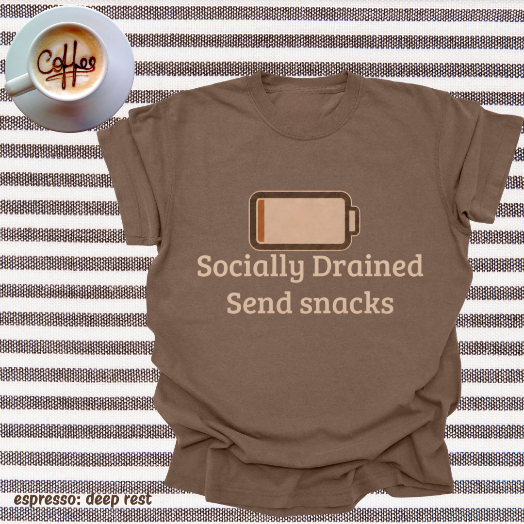 socially drained sends snacks.