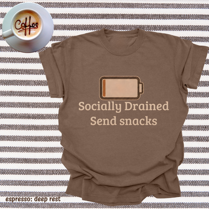 socially drained sends snacks.