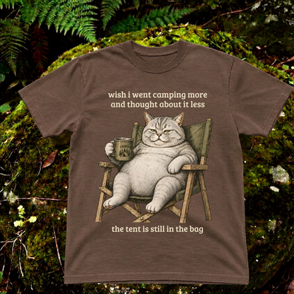 wish i went camping more and thought about it less. the tent is still in the bag.