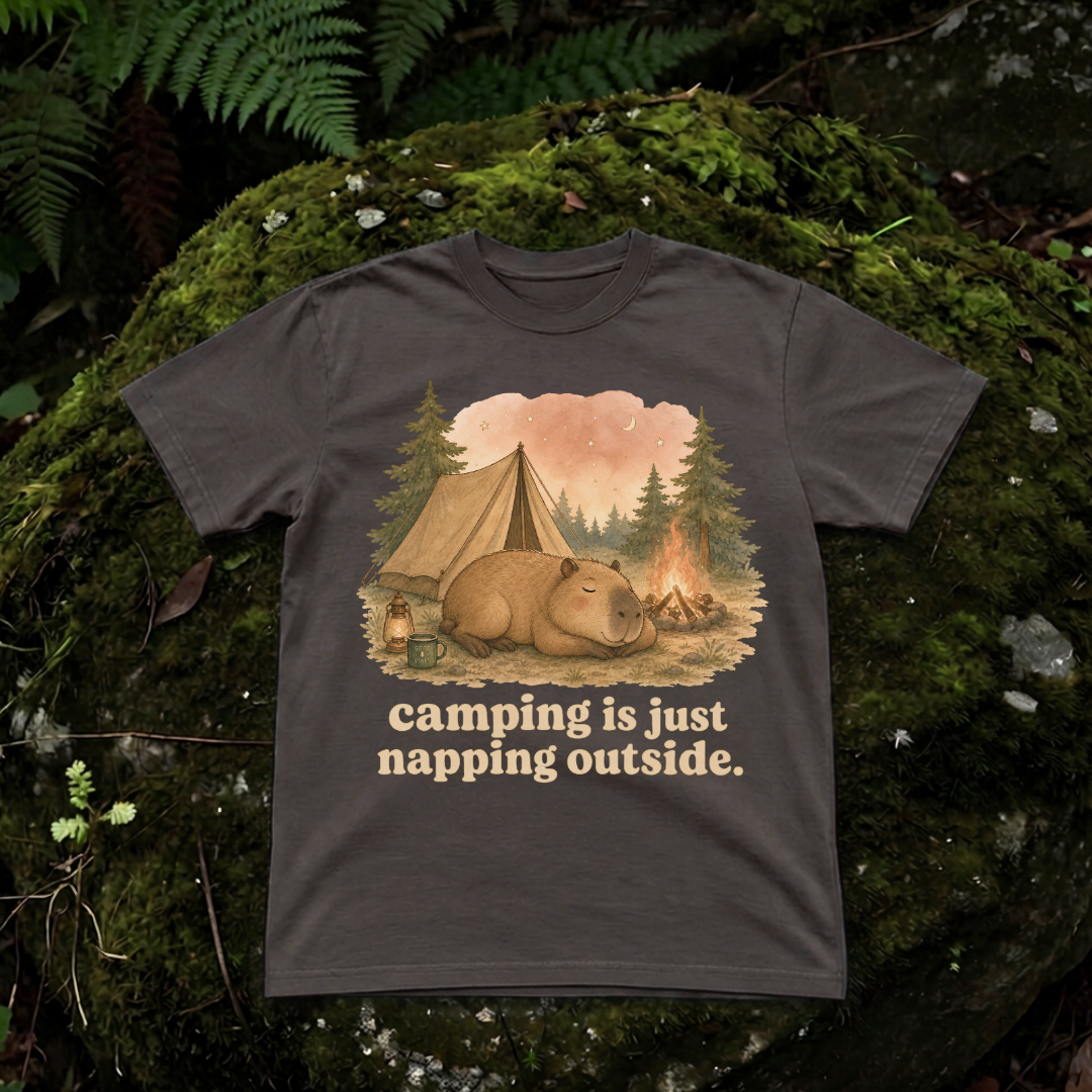 camping is just napping outside.