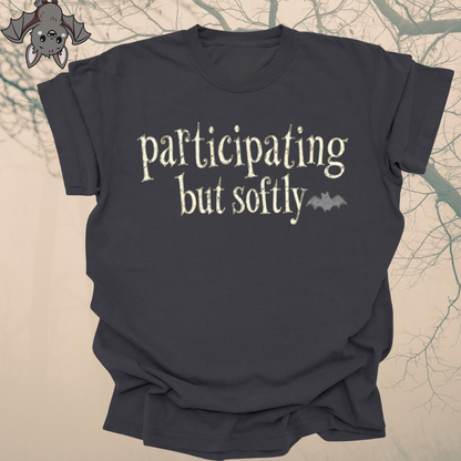 participating but softly.