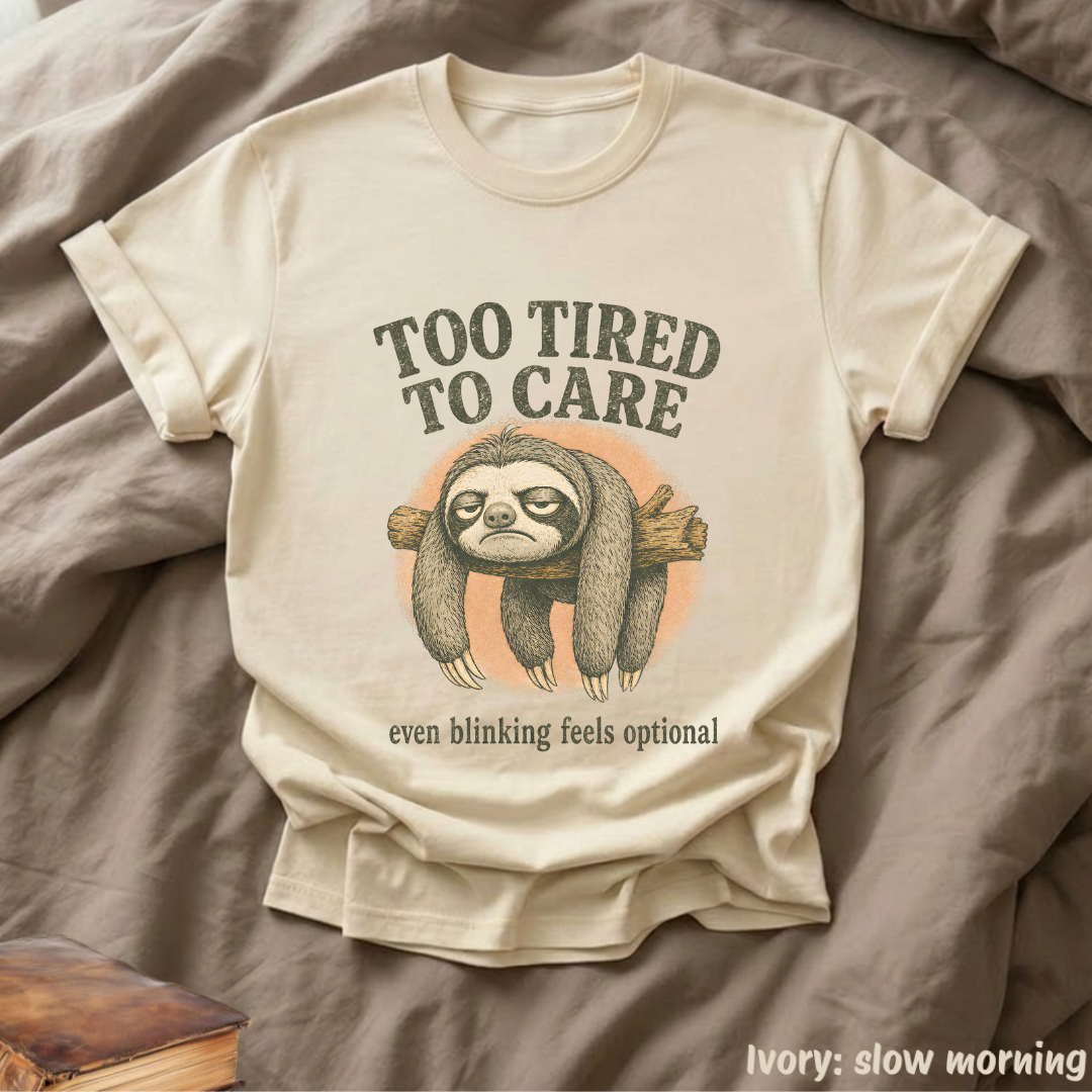 too tired to care. even blinking feels optional.