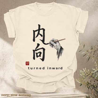 turned inward.