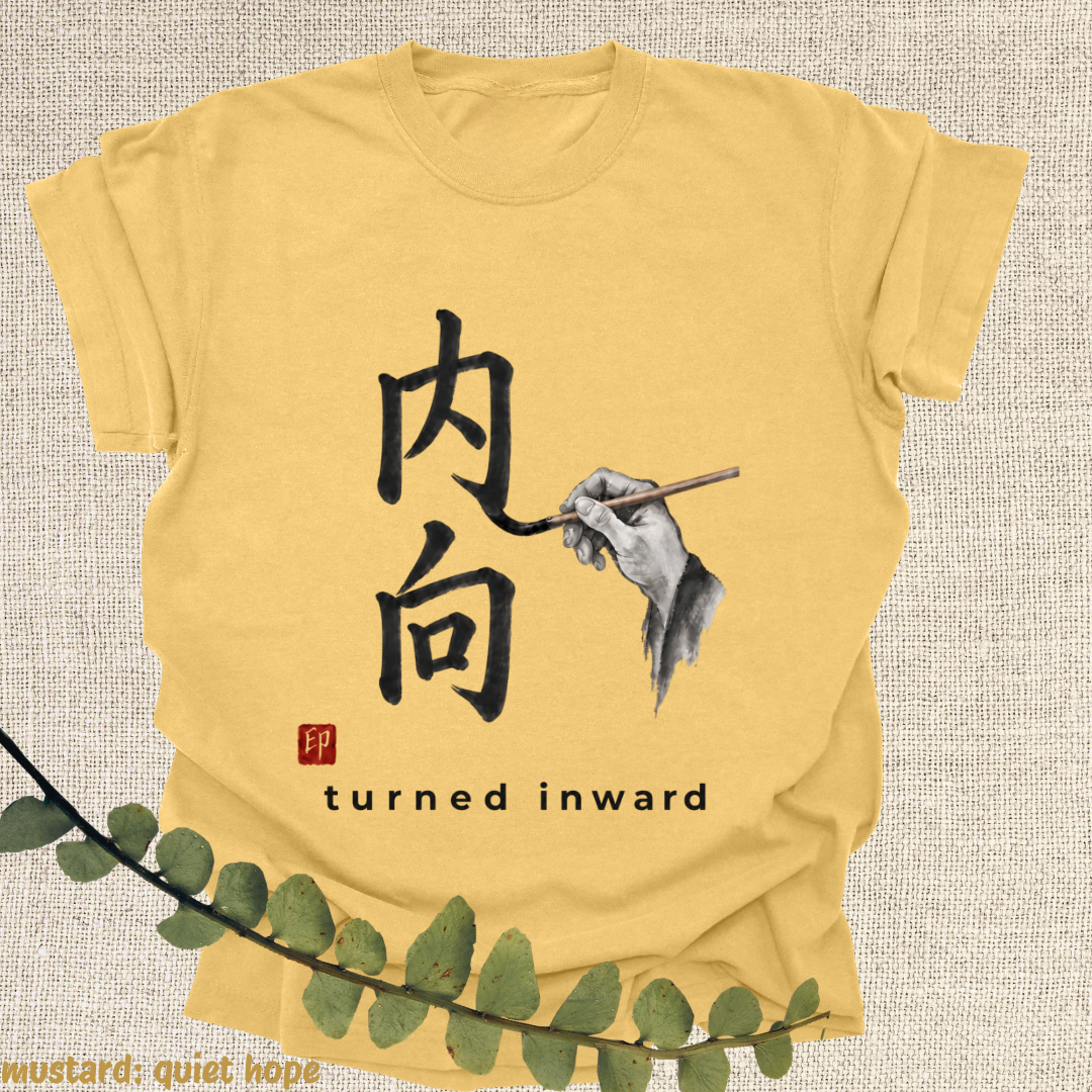 turned inward.