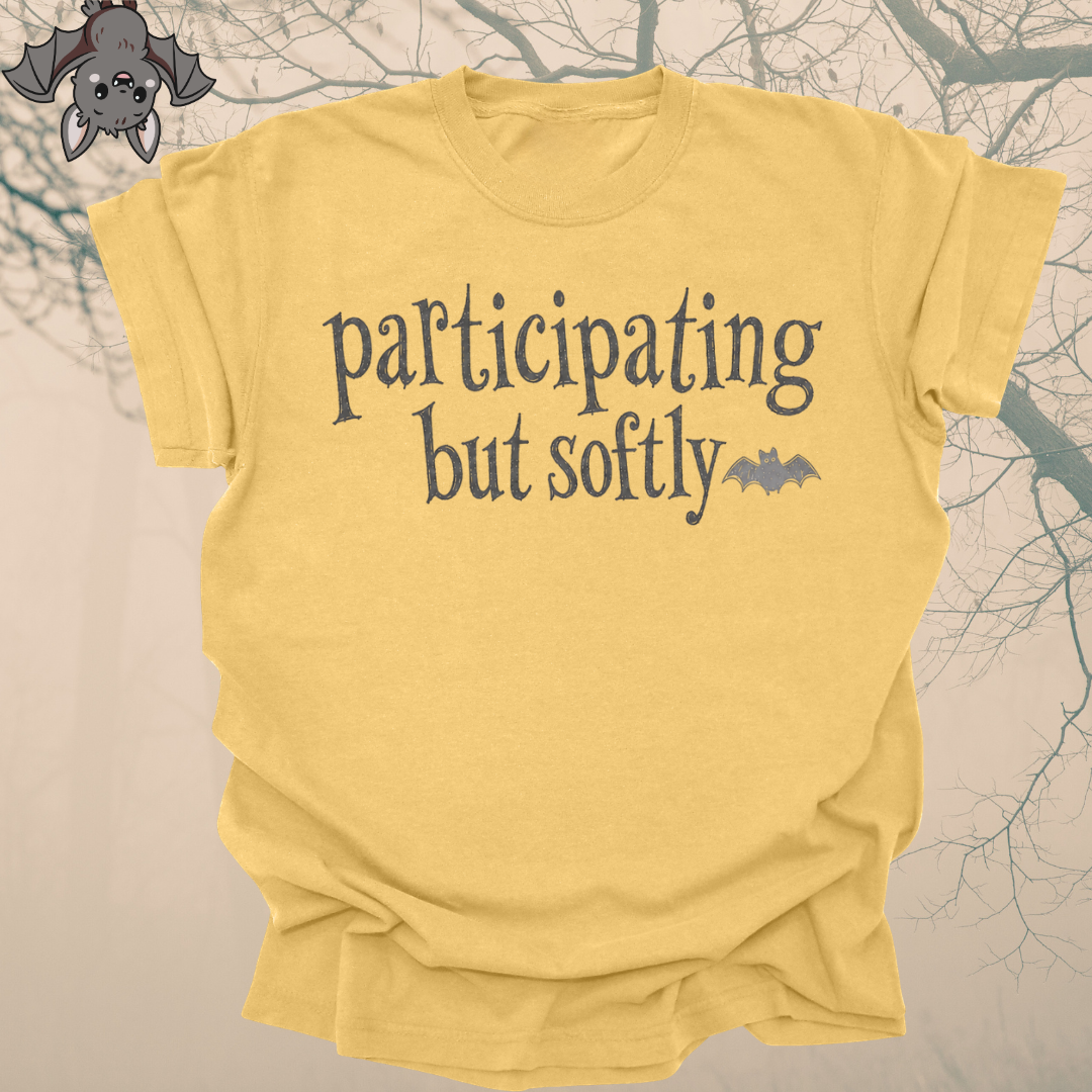 participating but softly.