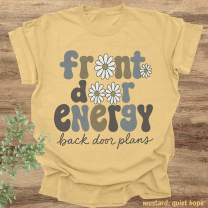 front door energy, back door plans.