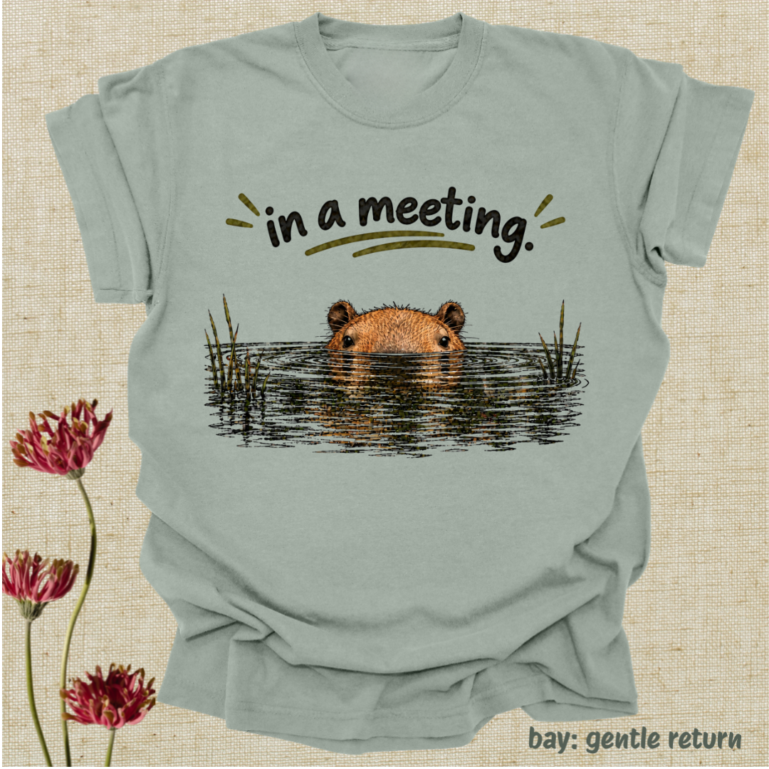 in a meeting