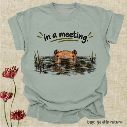 in a meeting