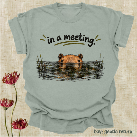 in a meeting