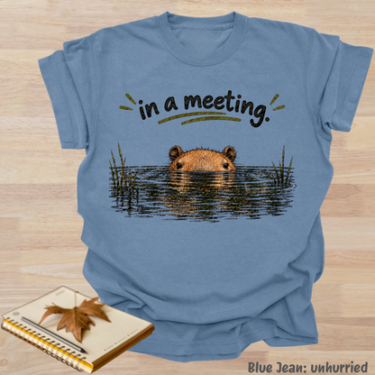 in a meeting