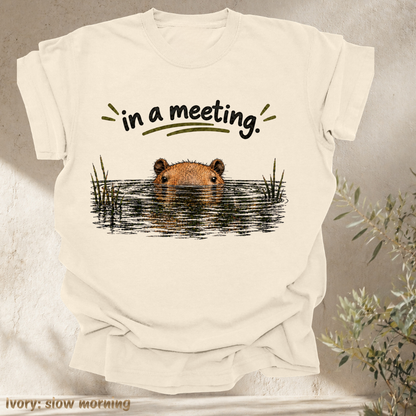 in a meeting