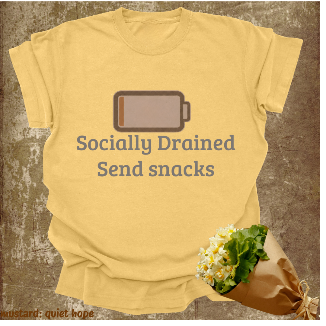 socially drained sends snacks.
