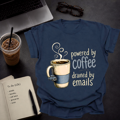 powered by coffee, drained by emails.