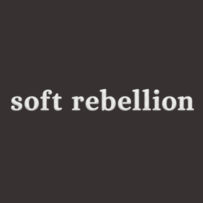 Soft Rebellion center-chest embroidery artwork